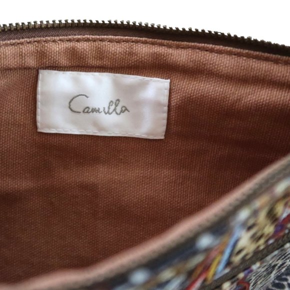 CAMILLA Small Canvas Clutch NWT Birds Eye View print